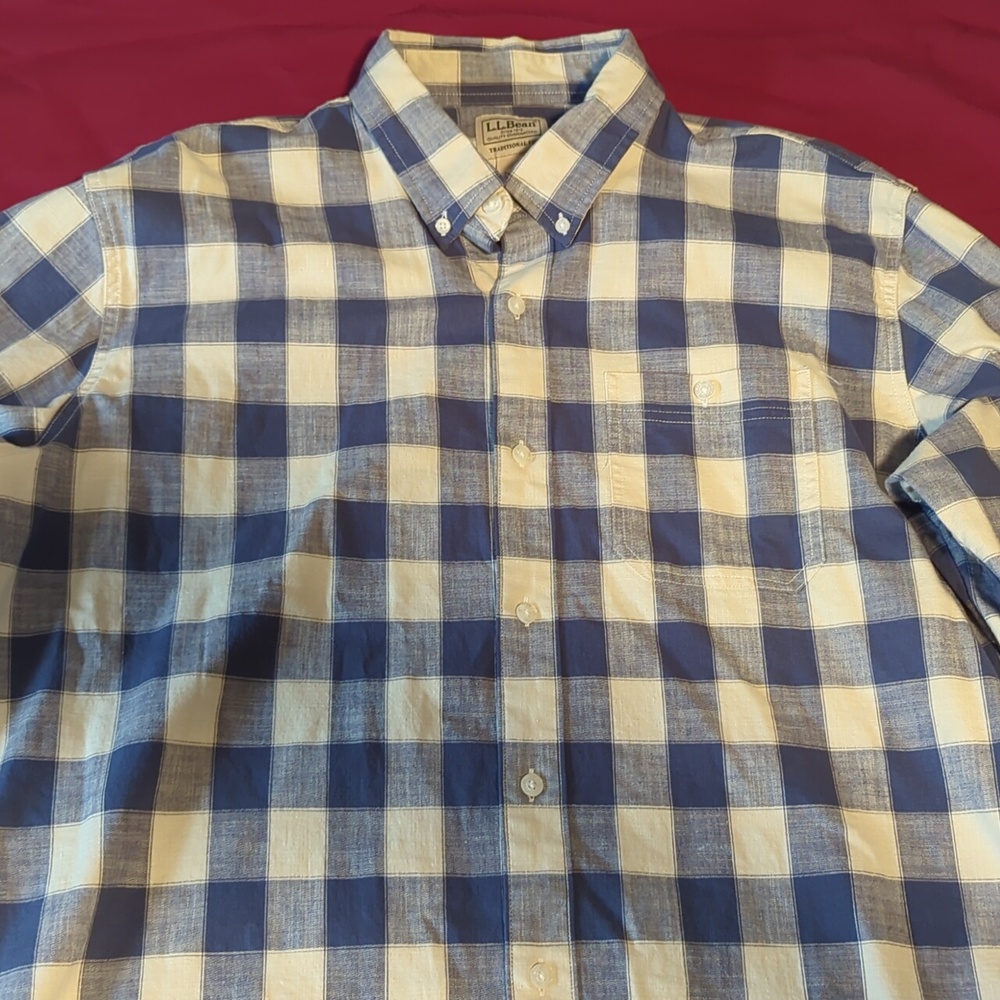 LL Bean Long Sleeve Casual Shirt Large